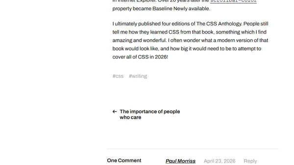 What would a 2026 CSS Anthology look like?