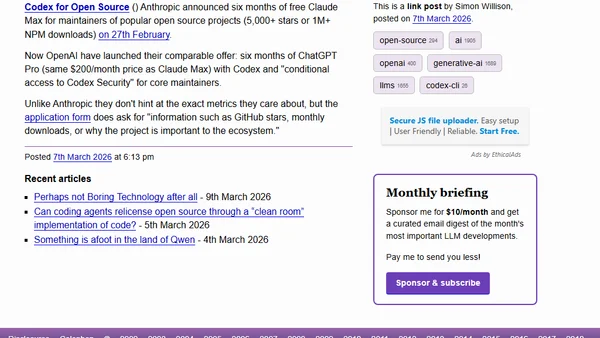 Codex for Open Source