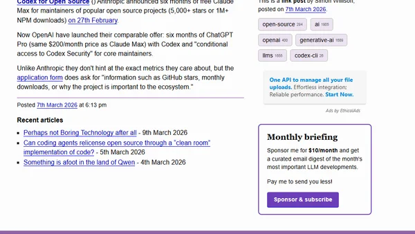 Codex for Open Source