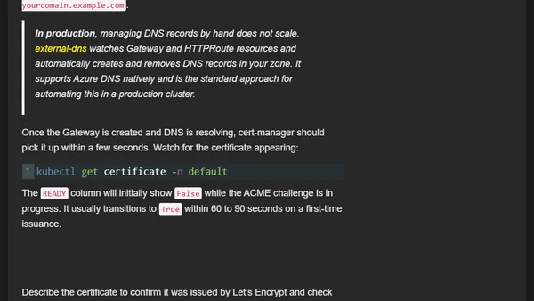 Cert-manager on AKS, the Managed Way
