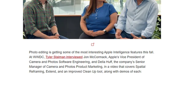 Three Features Coming to Photos This Fall via Apple Intelligence
