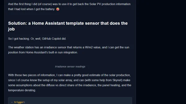 How to estimate solar panel output in Home Assistant with a Lux/UV sensor