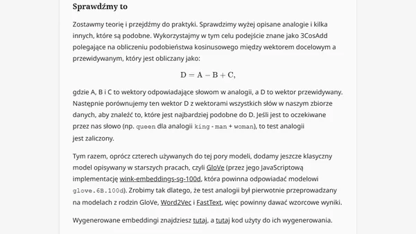 Podobieństwo wektorów, czyli jak działają bazy wektorowe
