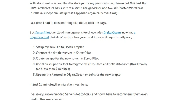 Pain-free server migration