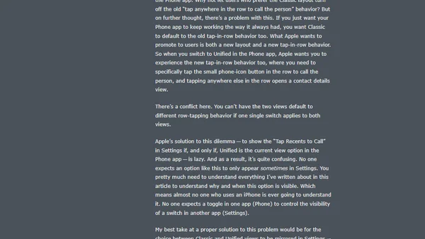 ★ A Sometimes-Hidden Setting Controls What Happens When You Tap a Call in the iOS 26 Phone App