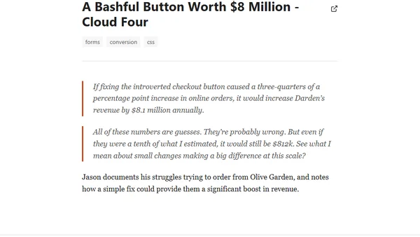 A Bashful Button Worth $8 Million - Cloud Four