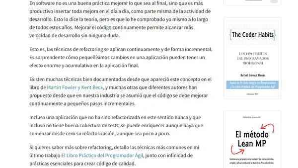 De qué hablo cuando hablo de refactorizar