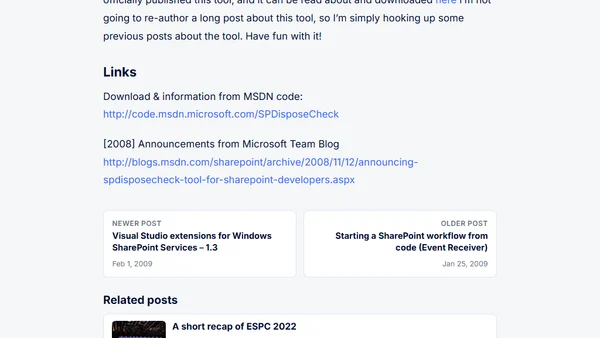 SPDisposeCheck tool finally released – get your code straight!
