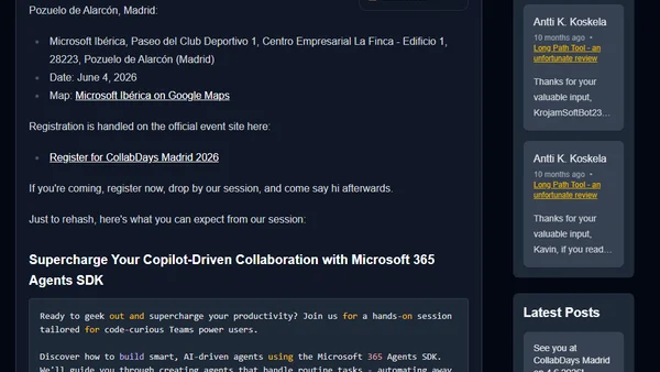 See you at CollabDays Madrid on 4.6.2026!