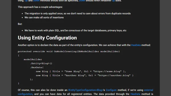How to Seed Data to EF Core