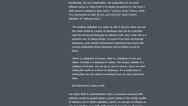 ★ Software as the Product of Obsession Times Voice