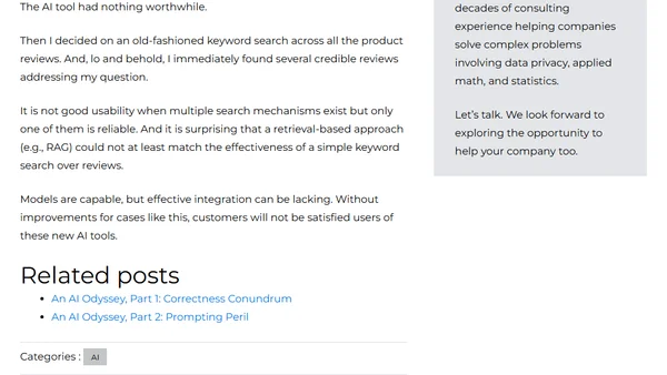 An AI Odyssey, Part 3: Lost Needle in the Haystack