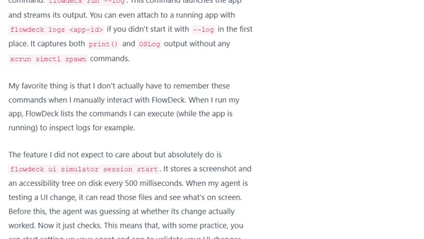 How I use FlowDeck to let my AI agent build and run my apps