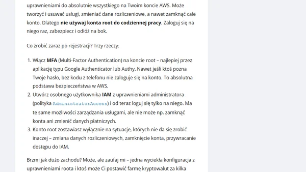 Wprowadzenie do chmury AWS