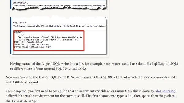 Performance and OBIEE - part IV - Test - Build