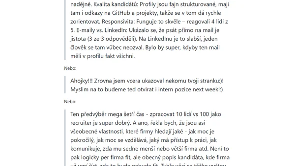 Týdenní poznámky: Kutná hora, Brno, a ‚yak shaving‘ vzhledu webu