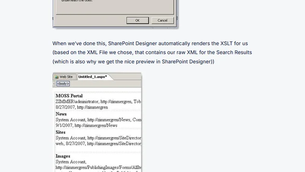 MOSS 2007: Customize the Search Result (using XSLT) - Part 3 - Customize using SharePoint Designer 2007