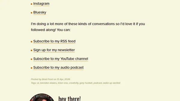 Adaptability, Curiosity, & Creative Breadth with Brendan Dawes