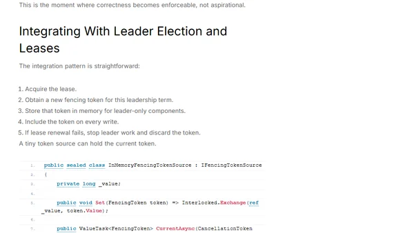 Fencing Tokens and Generation Clock in .NET: Stop Zombie Leaders From Writing
