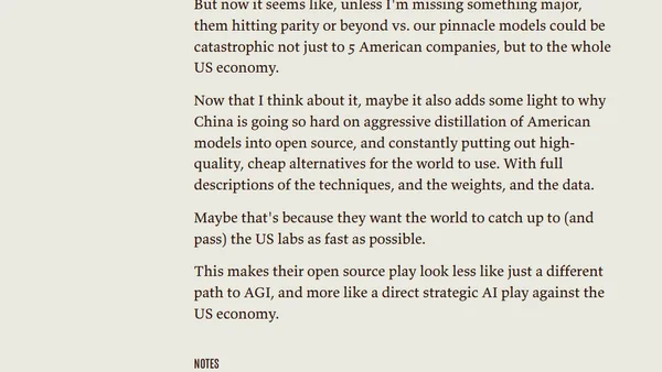 Could Suddenly-Great Open Source AI Crash the US Economy?