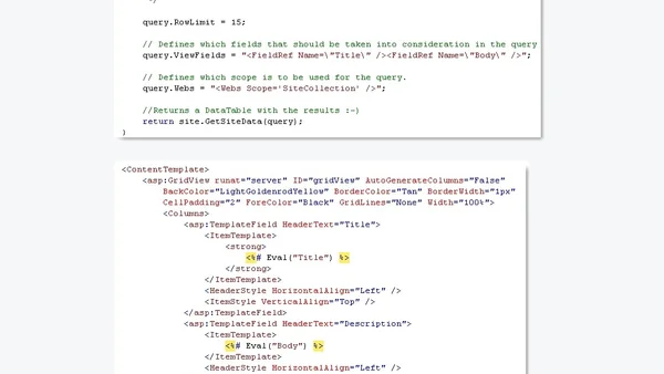 SharePoint Cross List Queries in a custom UserControl