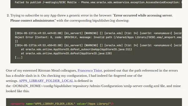 Mobile App Designer mis-configuration error