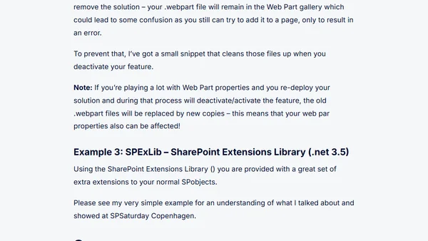 SharePoint Saturday Copenhagen – Code samples