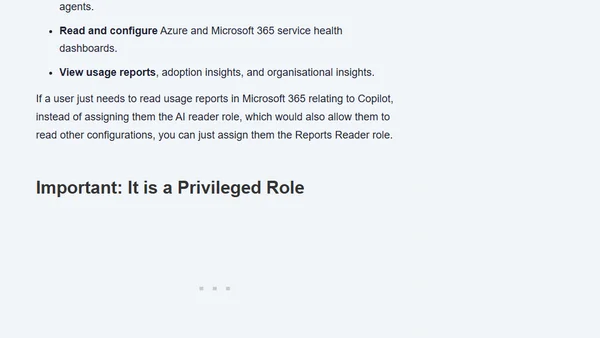 New AI Reader Role Added to Microsoft Entra