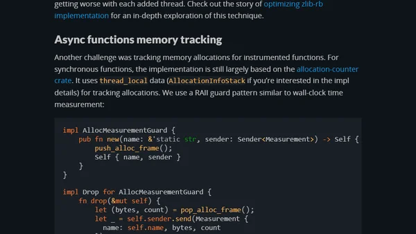 Lessons Learned Building High-Performance Rust Profiler
