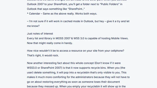 What's new in WSS 3.0 and SharePoint Server 2007