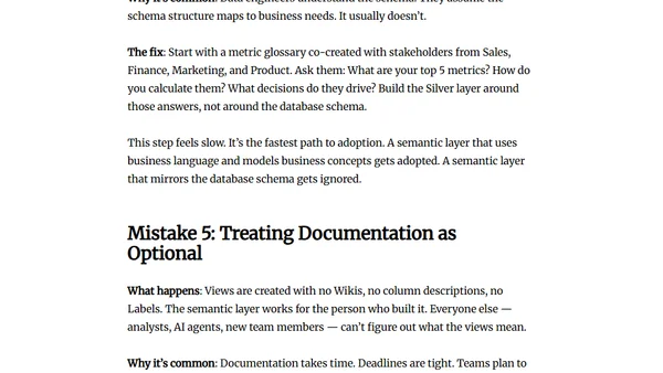 Semantic Layer Best Practices: 7 Mistakes to Avoid