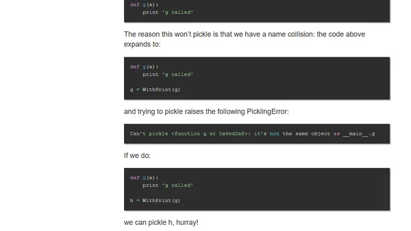 Decoration in Python done right: Decorating and pickling