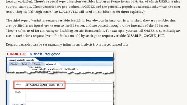 Instrumenting OBIEE Database Connections For Improved Performance Diagnostics