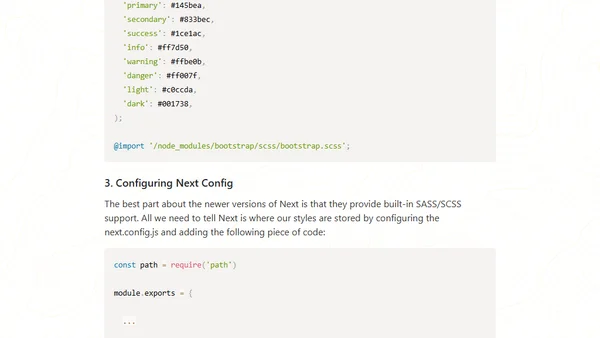 Setup and Customize Bootstrap in Next.js