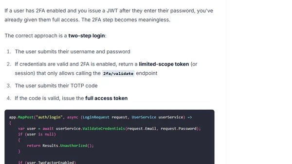 How to Implement Two-Factor Authentication in ASP.NET Core