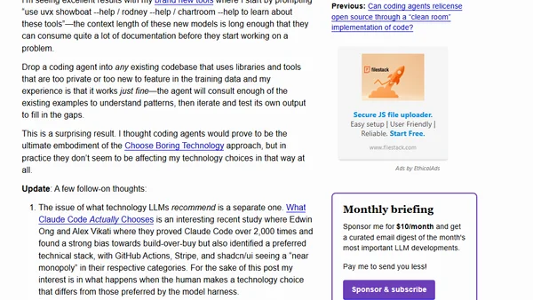 Perhaps not Boring Technology after all