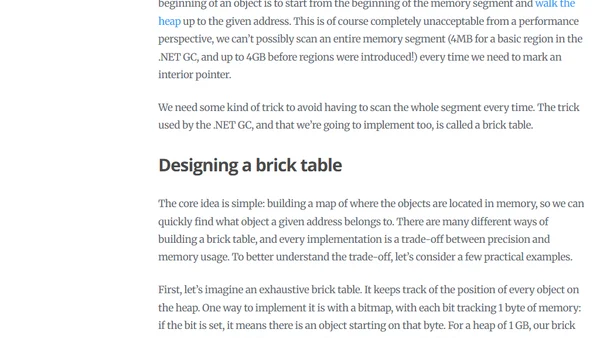 Writing a .NET Garbage Collector in C#  -  Part 8: Interior pointers