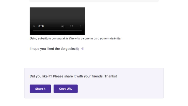 Vim tip: substitute pattern delimiter doesn't need to be a slash