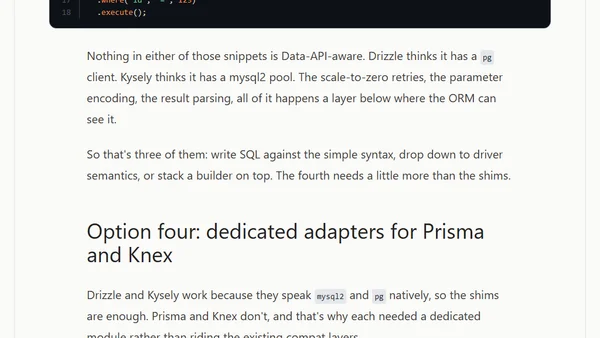 Data API Client v2.4: Prisma Support for the Amazon RDS Data API