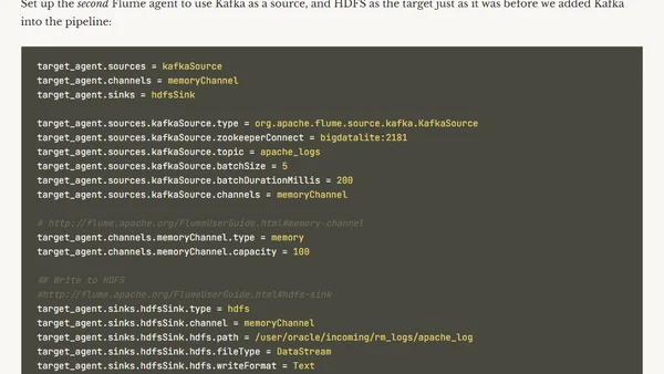 Forays into Kafka - Enabling Flexible Data Pipelines