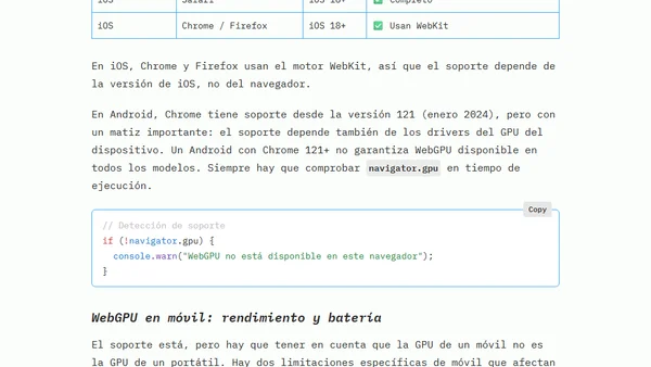 WebGPU: el nuevo motor de rendimiento del navegador