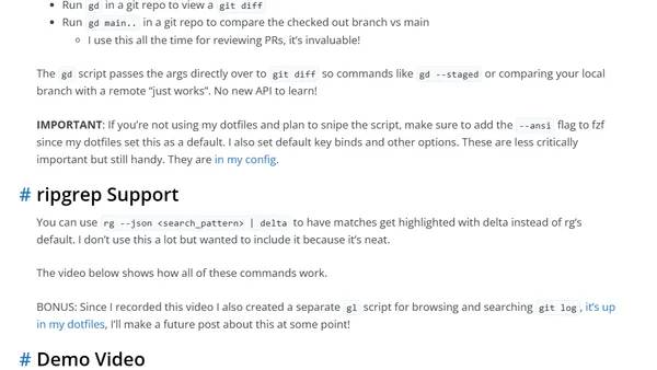 Awesome Git Diffs with Delta, fzf and a Little Shell Scripting