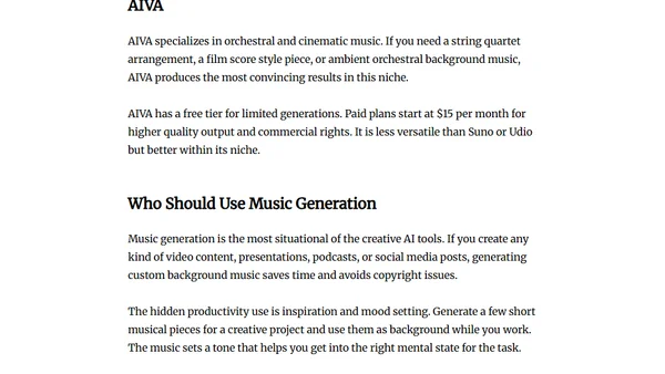 A Tour of Specialized AI Tools: Music, Video, Images, and More
