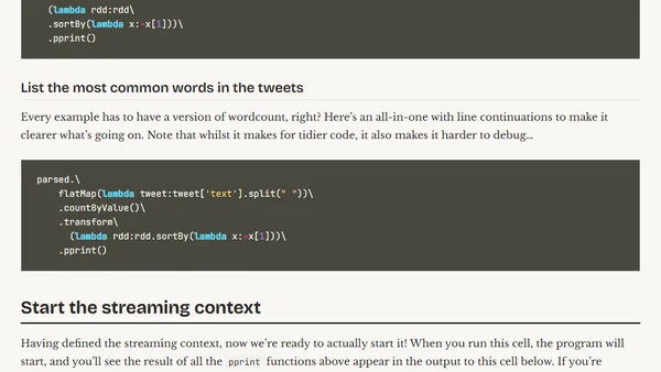 Getting Started with Spark Streaming, Python, and Kafka