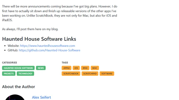 Announcing Haunted House Software