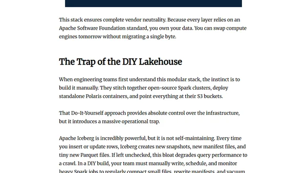 Assembling the Apache Lakehouse: The Modular Architecture