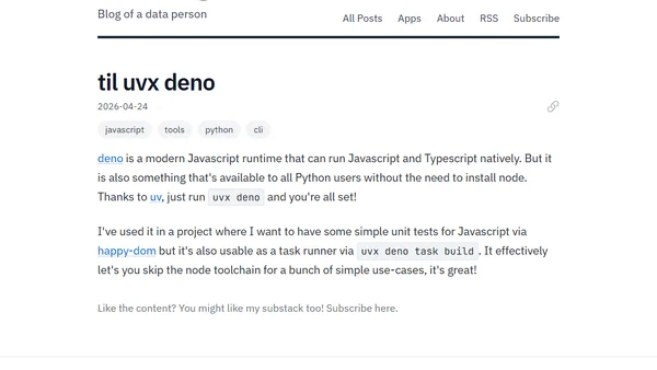 til uvx deno