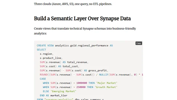 Connect Azure Synapse Analytics to Dremio Cloud: Multi-Cloud Data Warehouse Federation