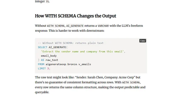 Extract Structured Data from Text with Dremio's AI_GENERATE Function