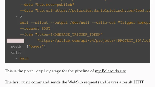 📄 Automating Sending WebSub Requests from a Static Site